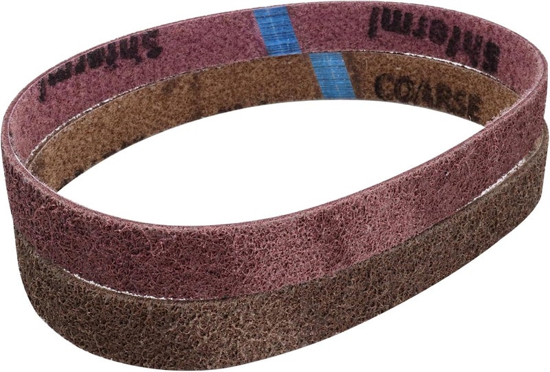 SHUTTLE GENIUS 1 x 30 Inch Sanding Belts, Nylon Non-Woven Surface Conditioning Sanding Belt 150/240 Grit, 1x30 Sander Belt for Metal Polishing, 2 Pack - Image 1